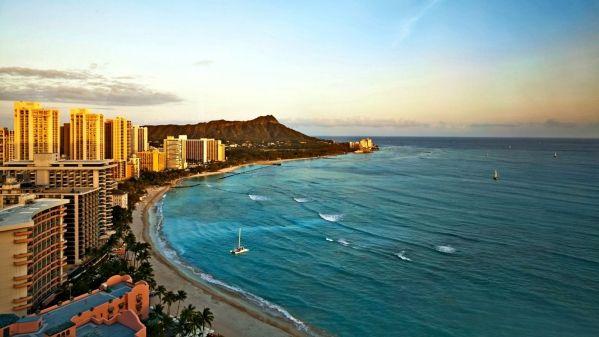 waikiki beach sunset