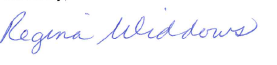 Regina Widdows Signature