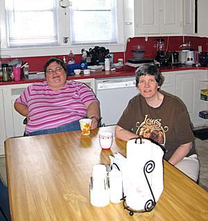 Jen, left, and Sue are residents of Bloom House, a 150-year-old farmhouse in Middlesex County that is home to five SERV women recovering from severe and persistent mental illness. This high-independence program is the first of its kind for SERV Centers of New Jersey.